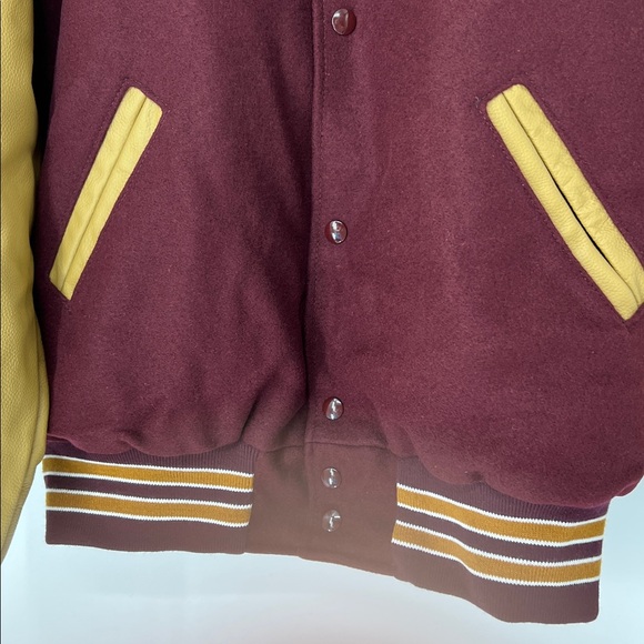 Holloway NWT leather letterman’s Jacket men’s large - Picture 6 of 11